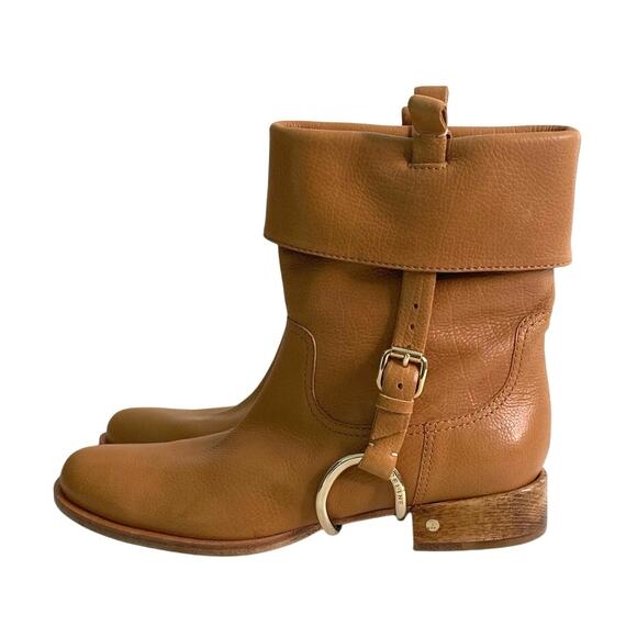NWT CELINE Boho Equestrian Leather Buckle Boots MADE IN ITALY  SIZE 10 - Picture 16 of 16